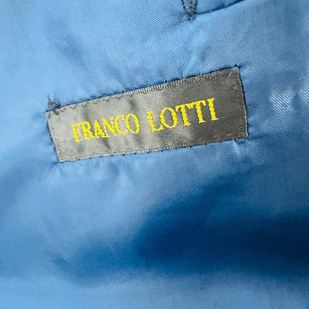 Franco‎ Lotti 2 Button Long Sleeve Classic Jacket Sport Blazer Blue Size 22 × 31